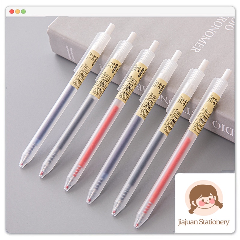 Y&X ปากกาเจล 0.5 มม. ปากกาหมึกเจลแบบกด การเขียน เครื่องมือ เครื่องใช้สำนักงาน
