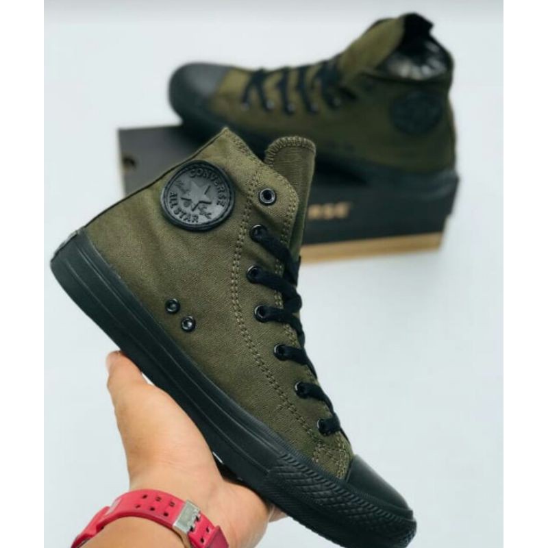 HIJAU Converse all star ct chuck taylor army Green Shoes รองเท้าผ้าใบผู้ชายรองเท้าผู้ชาย converse h