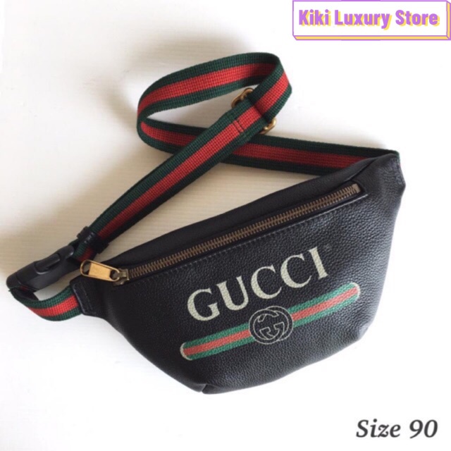 ถูกที่สุด ของแท้ 100% Gucci Print Small Belt Bag