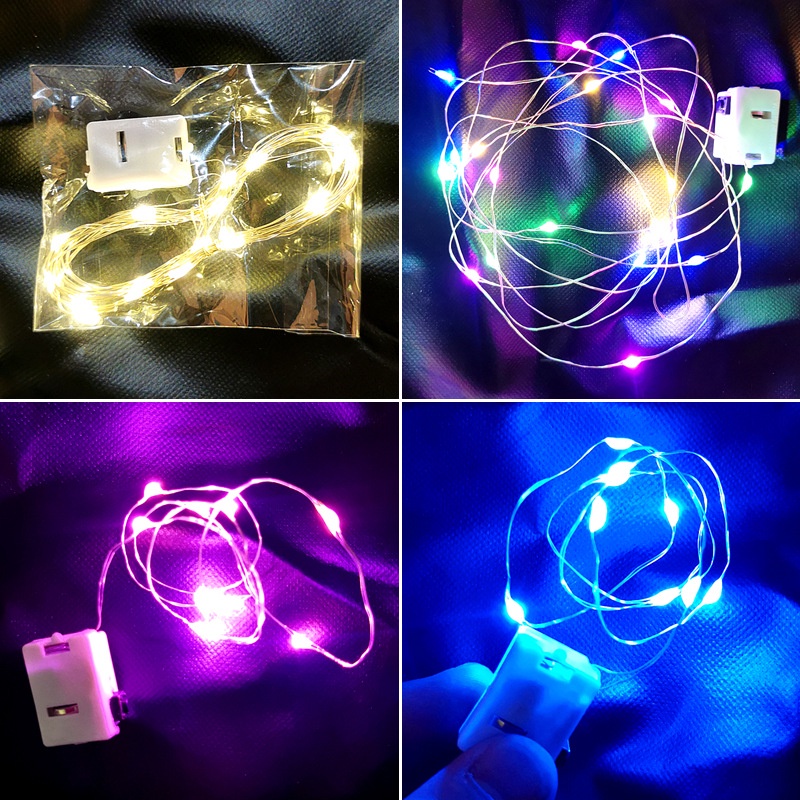 พวงหรีดลวดทองแดงเรืองแสง LED อเนกประสงค์ กระพริบแสง ร้านดอกไม้ วันเกิด ตกแต่งเค้ก ลวดทองแดง ไฟสี