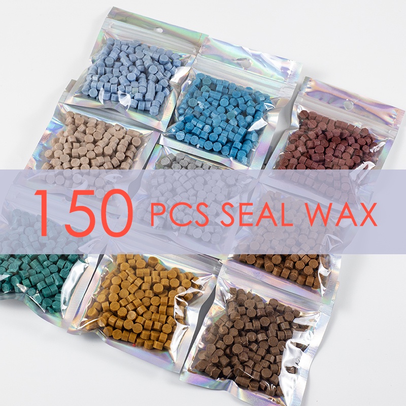 150 ชิ้น / แพ็ค วินเทจ ตราประทับขี้ผึ้ง ลูกปัด ความงาม สี DIY ขยะ วารสาร อุปกรณ์ ซองจดหมาย งานฝีมือ งานแต่งงาน งานเลี้ยงวันเกิด เครื่องเชิญ