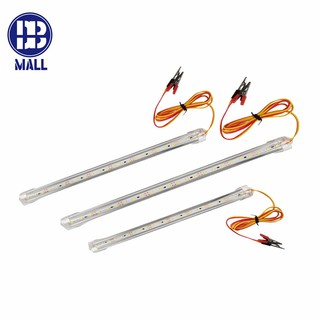 รางประหยัดไฟ LED 12V 30CM/60CM/100CM พร้อมปากคีบ ใช้กับแบตเตอรี่ โซล่าเซลล์ ตู้โชว์ ตู้เสื้อผ้า ใช้ภายในอาคาร