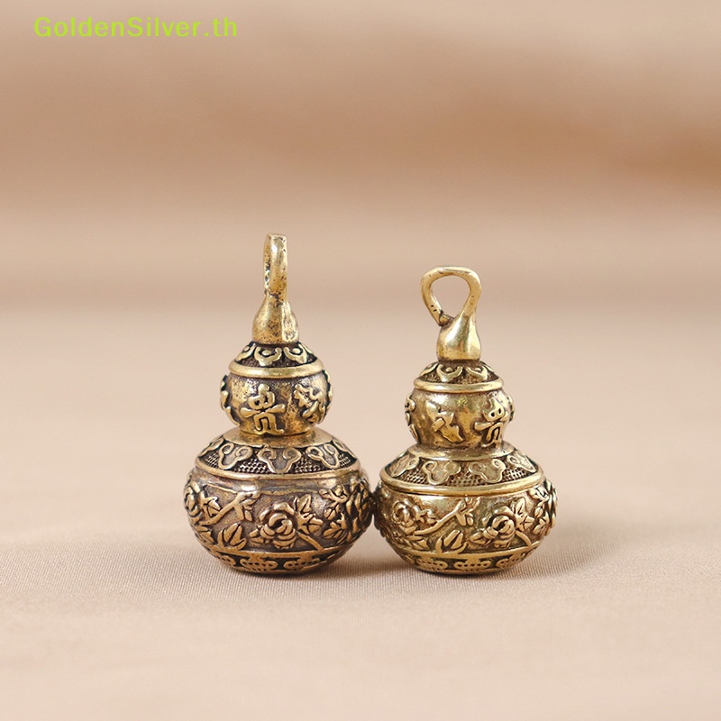 Goldensilver จี้ขวดน้ําเต้า ทองเหลือง กันน้ํา สีเงิน สําหรับใส่ยา เครื่องประดับ