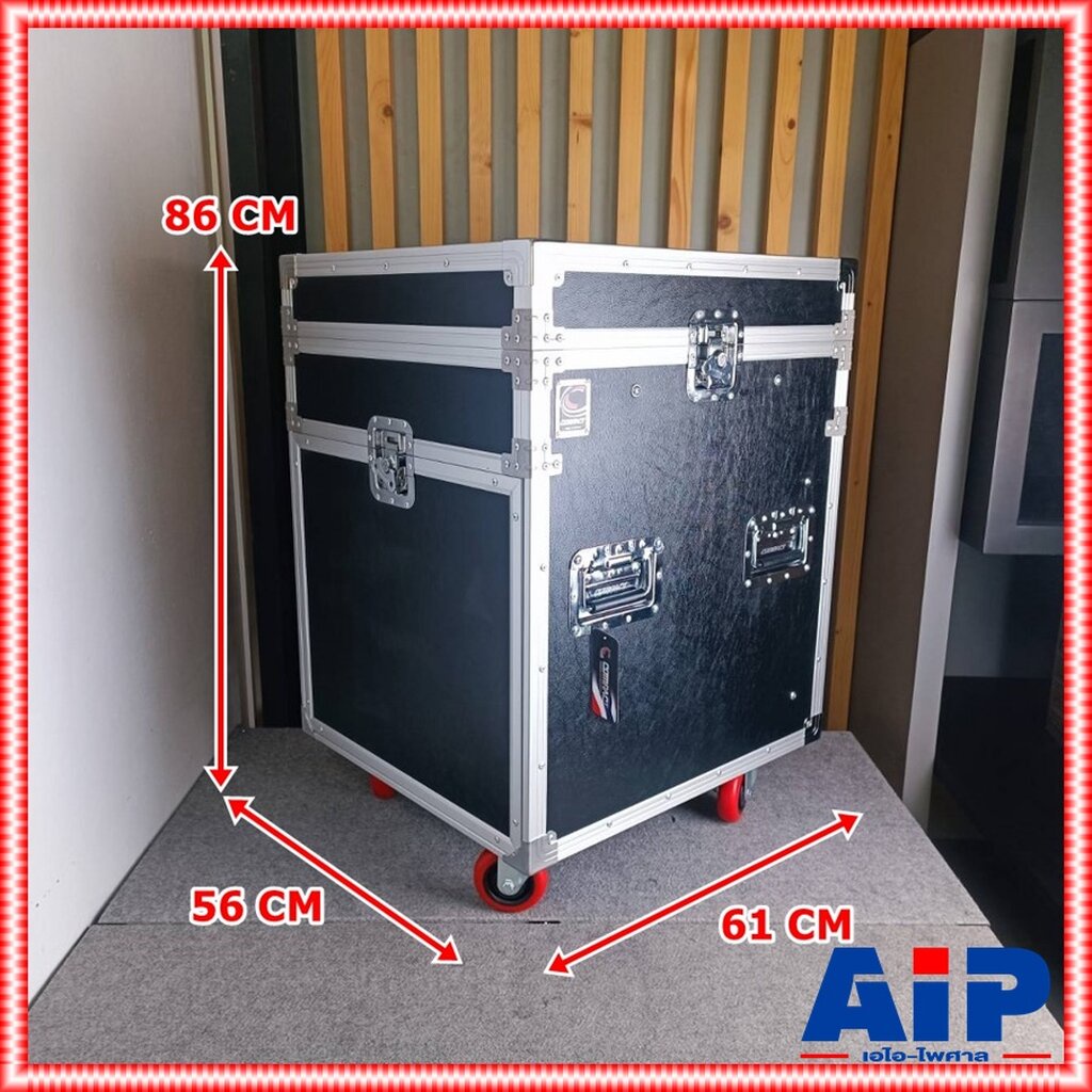 COMPACT XT3s-12U (10U) ตู้ RACK 3ฝา พร้อมล้อ สีดำ RACK 3 ฝา พร้อมล้อ พื้นที่สำหรับเก็บเครื่องเสียง ร