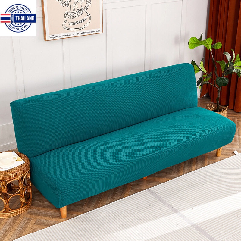 ผ้าคลุมโซฟา ผุ้าหุ้มโซฟา ปลอกโซฟา Sofa Covers Stretch Sofa Bed Covers Full Folding Armless Slipcover Couch Protect Cover