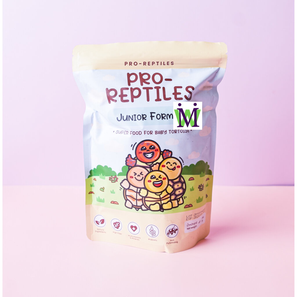 อาหารลูกเต่าบก Pro-Reptiles junior 400g. ซื้อคู่กับ หนอนนก หญ้าทิโมธี หญ้าอัลฟาฟ่า จะได้ราคาพิเศษ อาหารเต่า