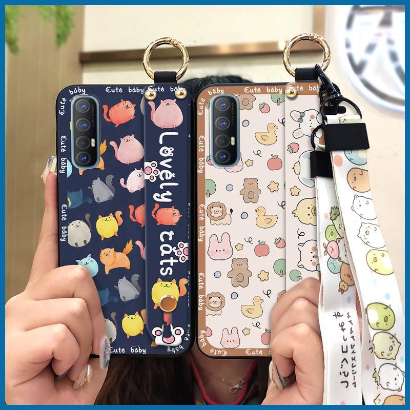 Silicone ring Phone Case For OPPO Reno3 Pro/Find X2 Neo protective Kickstand Anti-knock Cartoon Durable Back Cover Waterproof