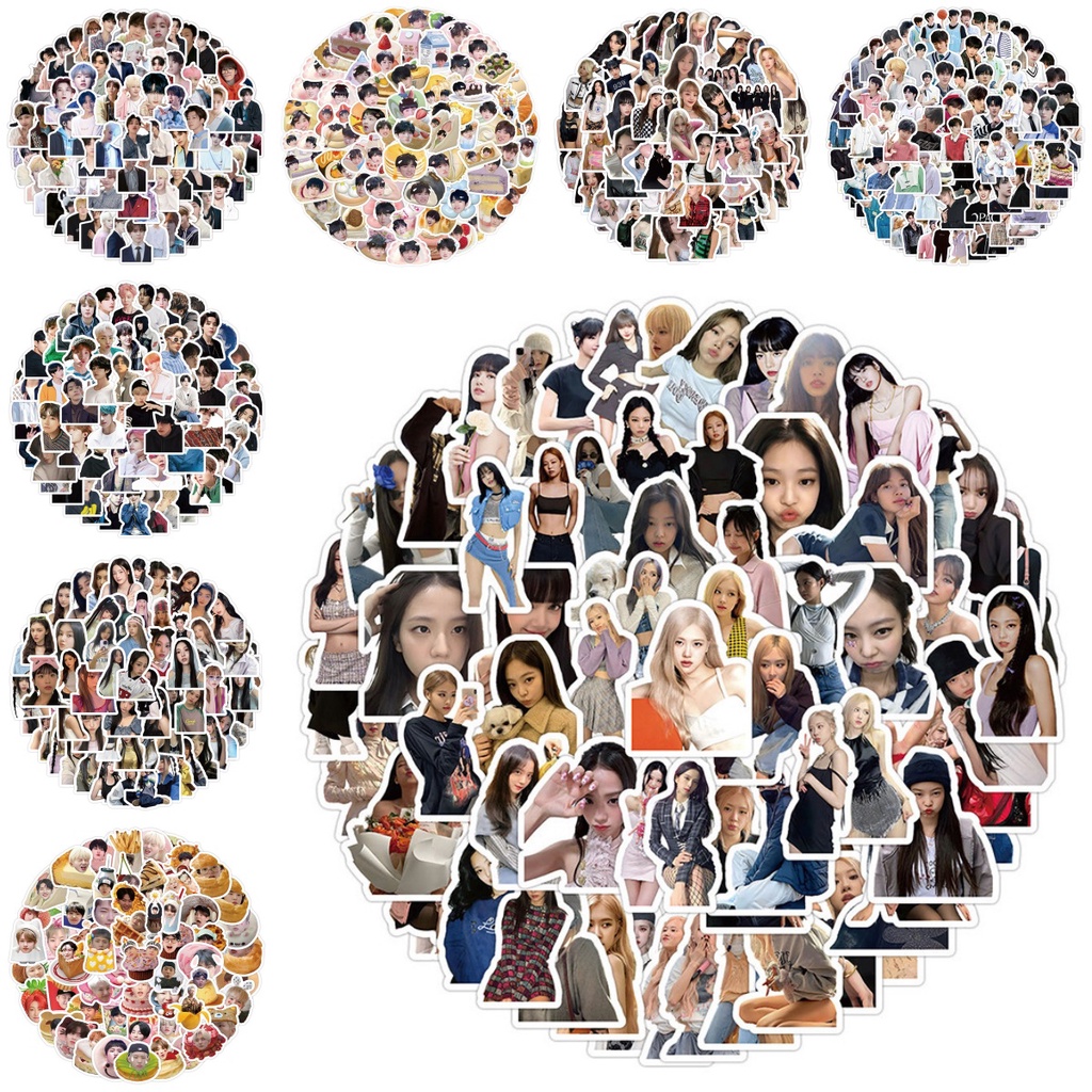 สติกเกอร์ ลายกราฟฟิตี้ KPOP Boys Band Girls Group BTS BLACKPINK TNT (G)I-DLE New-Jeans SEVENTEEN สําหรับตกแต่งหมวกกันน็อค จักรยาน บัญชีมือ กระเป๋าดินสอ 100 ชิ้น