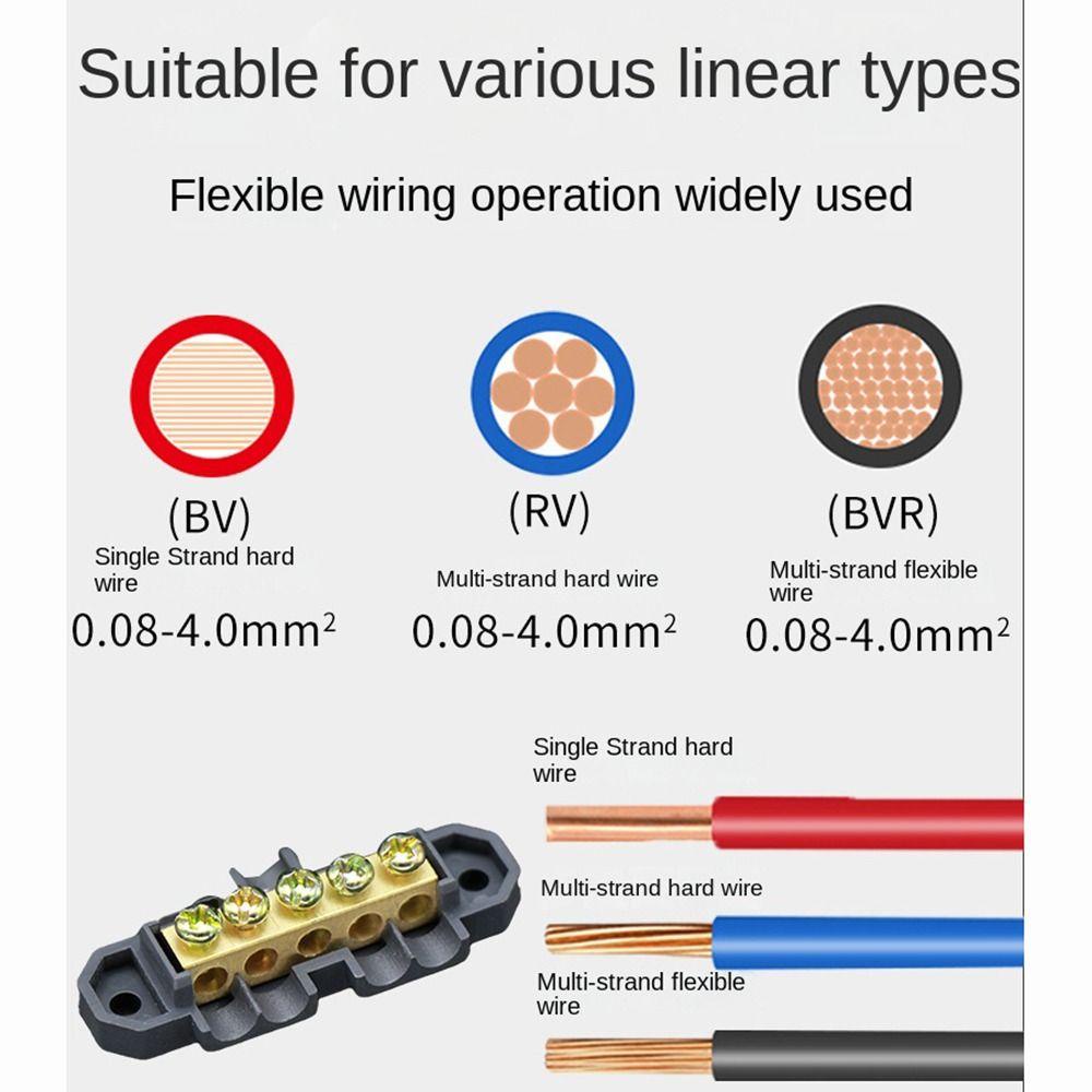 ดีติ้ง บล็อกเทอร์มินอลด่วน,ตัวนํากําลังสูงทองเหลืองตัวแยกพลังงานสูง, ขั้วต่อไฟฟ้าประกบขนาดกะทัดรัดขั้วต่อสายไฟไฟฟ้า - รูปที่ 4