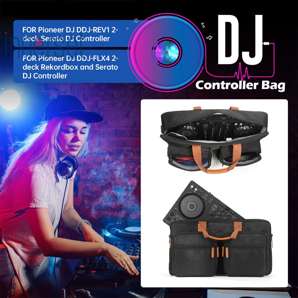 กระเป๋าเก็บเครื่องเล่นดีเจ แบบพกพา กันฝุ่น สําหรับ Pioneer DJ DDJ-FLX4 DDJ-REV1 [innerset.th]