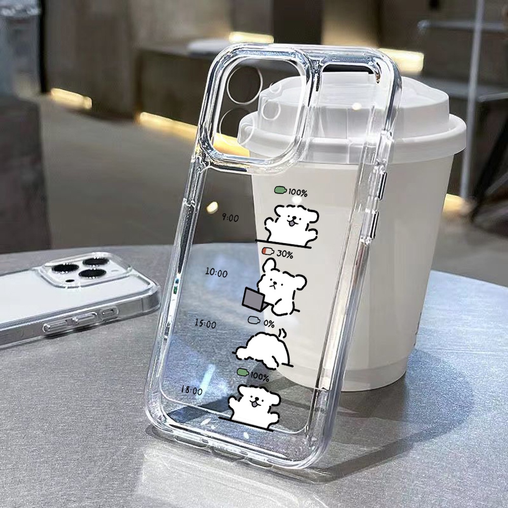 Cute Bear กรณีที่ชัดเจน for Samsung A56 A36 A26 A55 A57 A37 S26 Ultra A54 5G A07 A17 A53 A16 A06 A05 A33 A34 A35 A13 A22