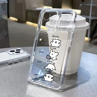 Cute Bear กรณีที่ชัดเจน for Samsung A56 A36 A26 A55 A57 A37 S26 Ultra A54 5G A07 A17 A53 A16 A06 A05 A33 A34 A35 A13 A22