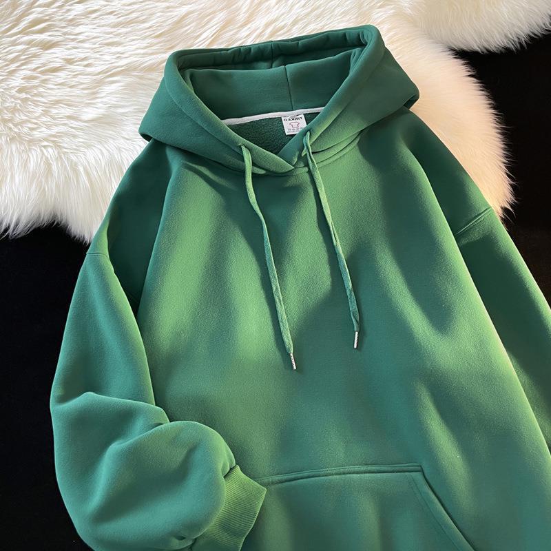 PIONEERS เสื้อโค้ทกันหนาวลําลอง ผ้าฟลีซ มีฮู้ด สีเขียวเข้ม แฟชั่นฤดูใบไม้ร่วง และฤดูหนาว สําหรับผู้ชาย