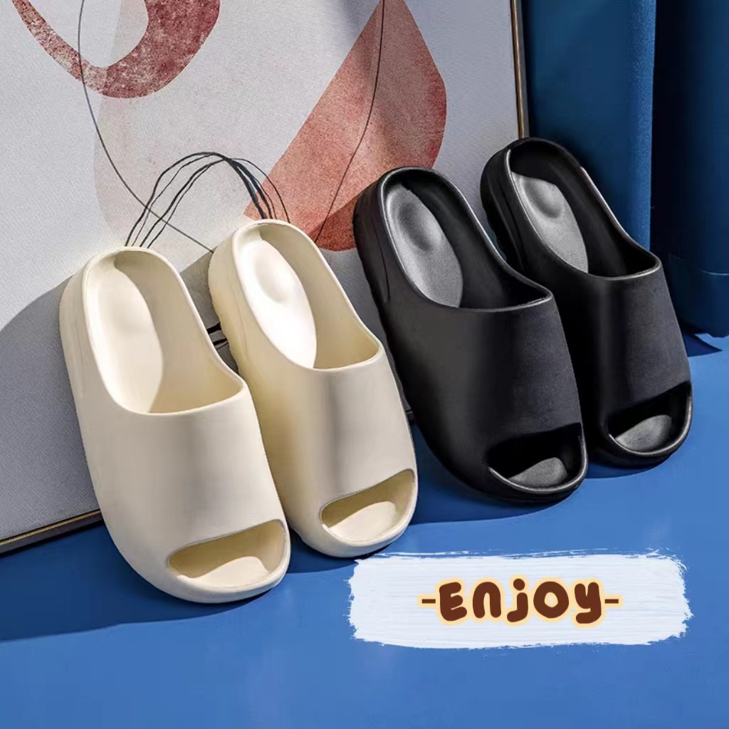 EnJoy  พร้อมส่ง (LT-LG) รองเท้าแตะแบบสวม พื้นนิ่มใส่สบาย สีพาสเทล