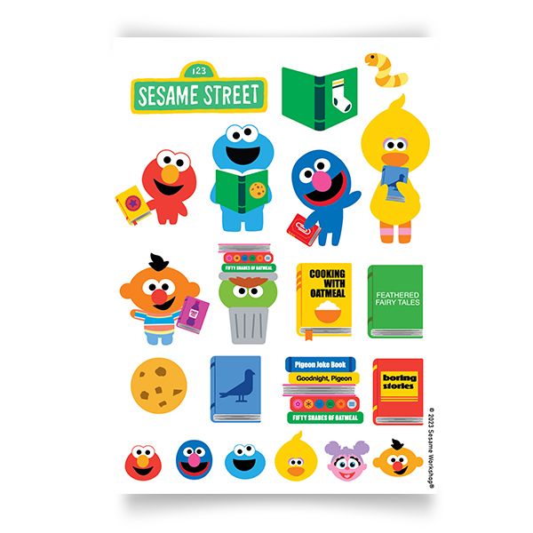 Bundanjai (สติกเกอร์) SST4-สติกเกอร์ : Sesame Street Baby Family-1 A6 Sticker (A6-PP-STK-403) W10.5xH14.8 cm.
