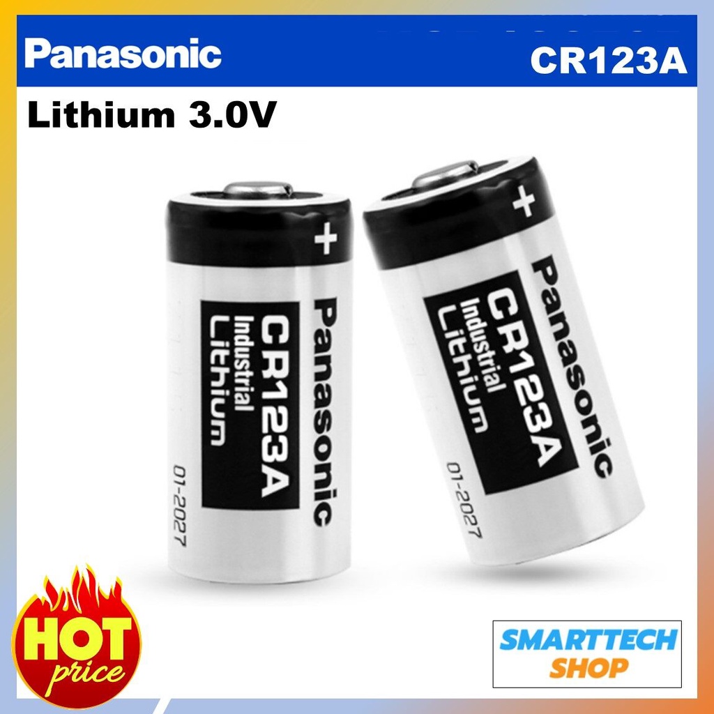 ถ่าน Panasonic CR123A Lithium Battery 3V ของแท้ ถ่านไม่ชาร์จ ราคา 1 ก้อน