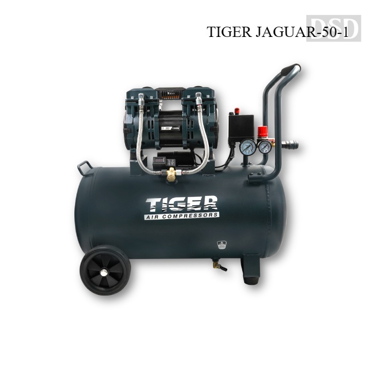 [พร้อมส่ง]👨‍🔧 [รุ่นใหม่] TIGER JAGUAR-50-1 ปั๊มลม Oil free 50 ลิตร 1390 W.