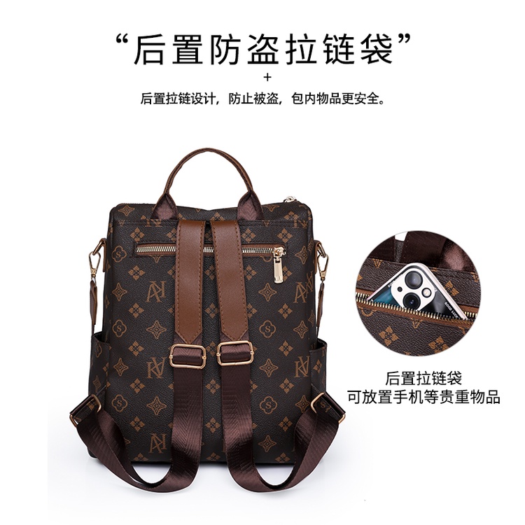 กระเป๋าเป้สะพายหลังลําลอง ขนาดใหญ่ จุของได้เยอะ เข้ากับทุกการแต่งกาย แฟชั่นทันสมัย สไตล์เกาหลี สําหรับผู้หญิง - รูปที่ 4