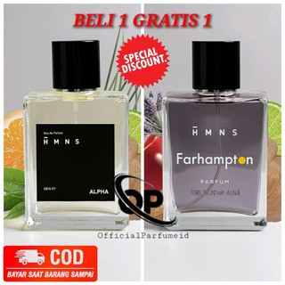 Parfum Terlaris No. 1 | [BUY 1 GET 1] Hmns ALPHA + Hmns FARHAMPTON - Eau De Parfume 30ml