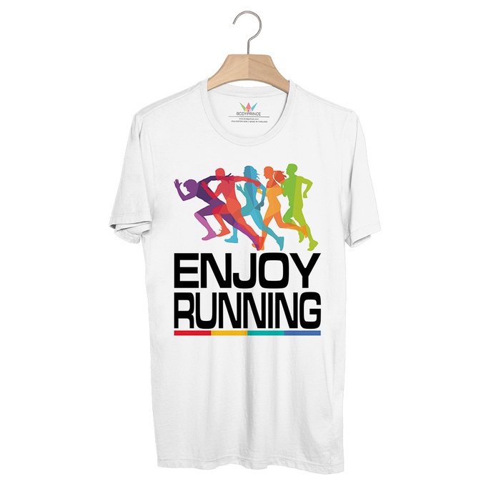 มีหลายสี BP713 เสื้อยืด ENJOY RUNNING