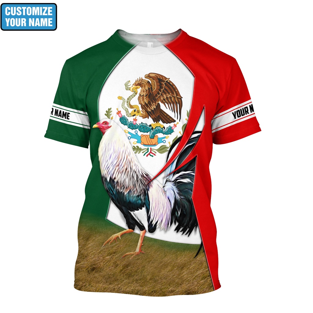 ส่วนบุคคลชื่อเม็กซิกัน Rooster 3D ทั้งหมดพิมพ์ผู้ชาย t เสื้อสไตล์ฤดูร้อน Casual Tee เสื้อ Unisex street Tshirt TX-98