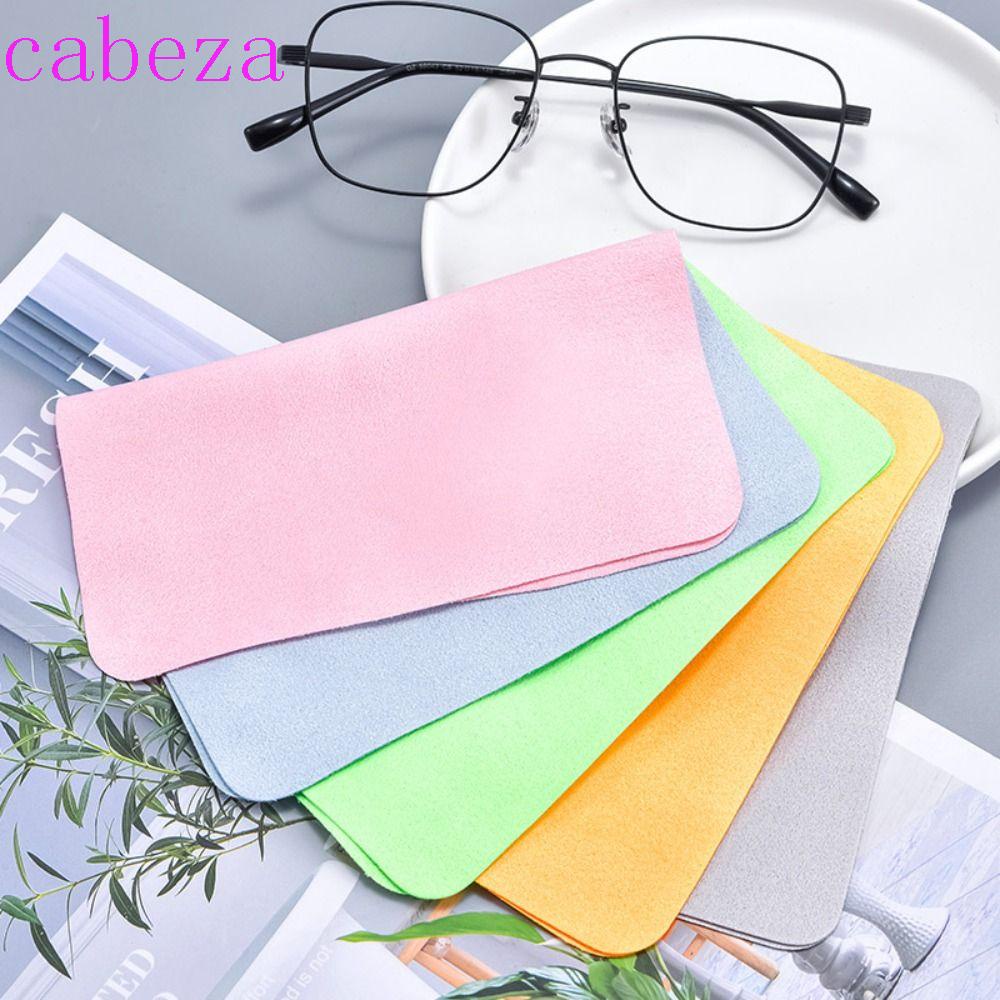 Cabeza ผ้าเช็ดแว่นตา หนังนิ่ม สีพื้น แบบพกพา ไมโครไฟเบอร์ ทําความสะอาดเลนส์โทรศัพท์ โทรศัพท์ แว่นตา ทําความสะอาดคอมพิวเตอร์