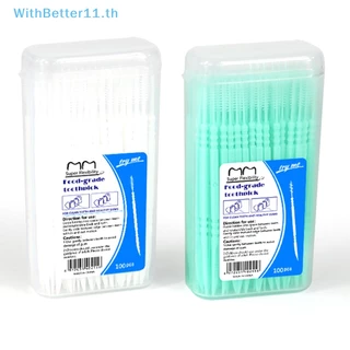 Double Floss Interdental ไม้จิ้มฟันแปรงฟัน Stick Oral Care ไม้จิ้มฟันไหมขัด Pick TH