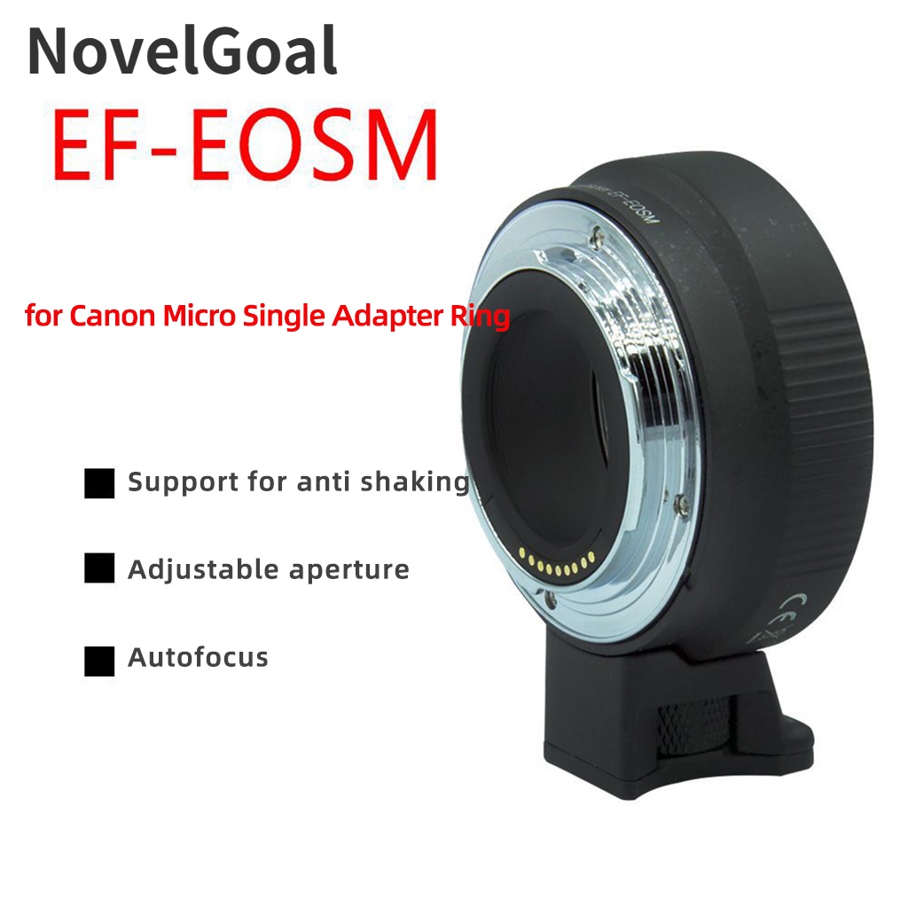 Novelgoal อะแดปเตอร์เลนส์โฟกัสอัตโนมัติ สําหรับ Canon EOS M Mount Lens to Canon EF EFS M50 M5 M6 M3 M100