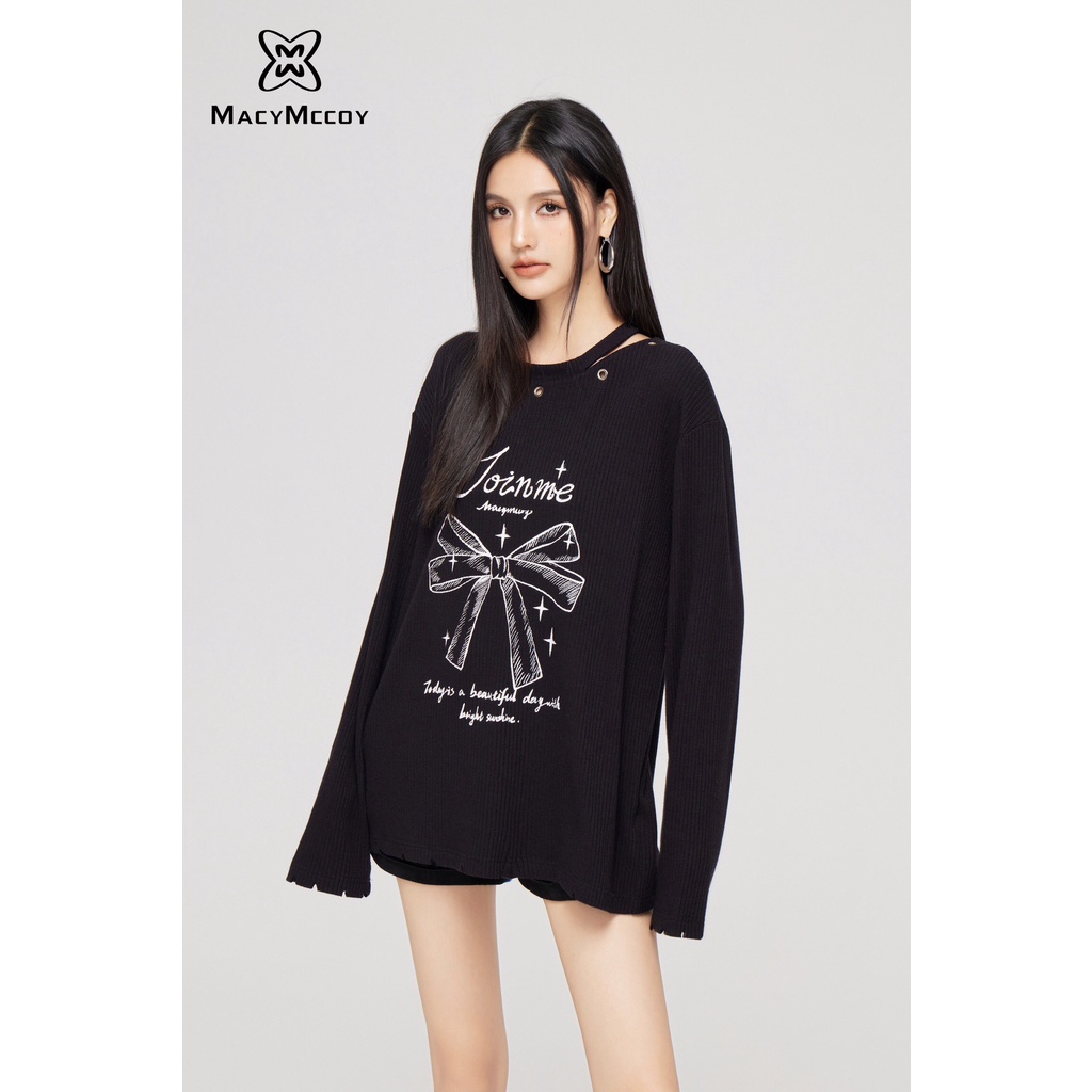 「สินค้าลิขสิทธิ์แท้」Iris x Macy mccoy MMC2024005 Haru haru shirt เสื้อผ้าแฟชั่นผู้หญิง เชิ้ต