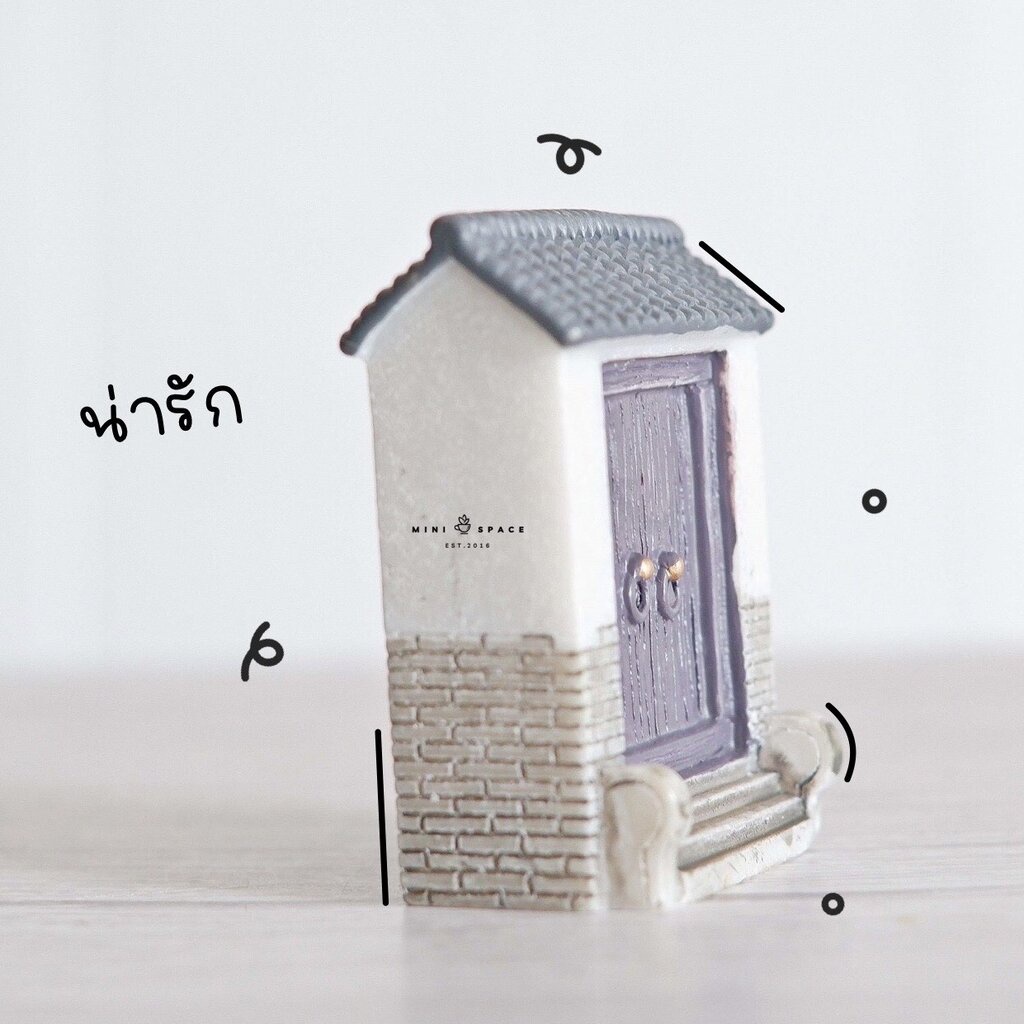 MS5410 Model House Door โมเดลบ้านจีน ประตูบ้านจีน โมเดลบ้านจัดสวนถาด ของจิ๋วแต่งสวน (ราคาต่อชิ้น)