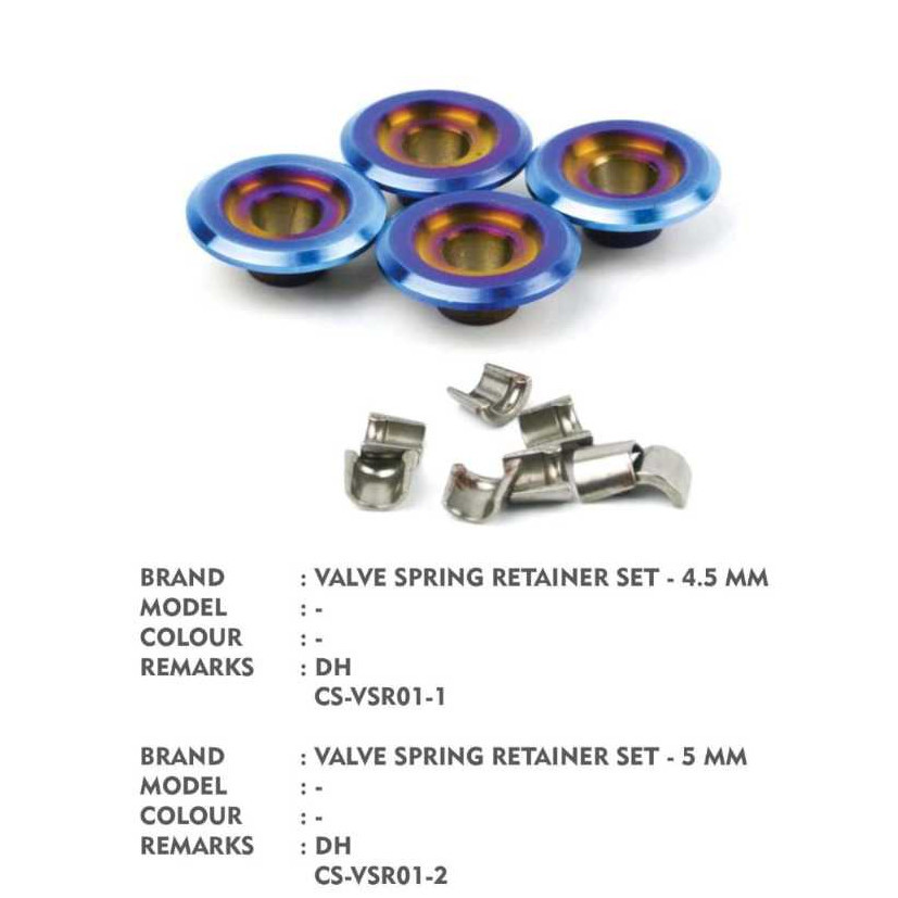 Vrx KOBURA วาล์ว SPRING RETAINER ชุดไทเทเนียม 4.5 มม. YAMAHA LC135 Y15ZR RS150R VF3i 185, 5 มม. NMAX155 NVX155 วาล์ว SPRING
