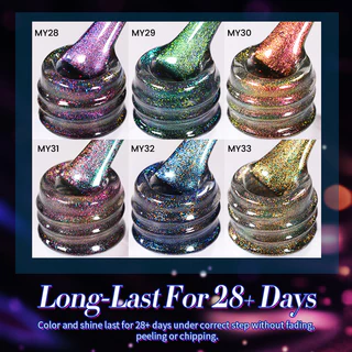 BORN PRETTY 9D Star Sky Cat Eyes Magnetic Nail Gel Polish Shine Glitter UV LED เคลือบเงาแต่งเล็บฐานสีดําต้องการ