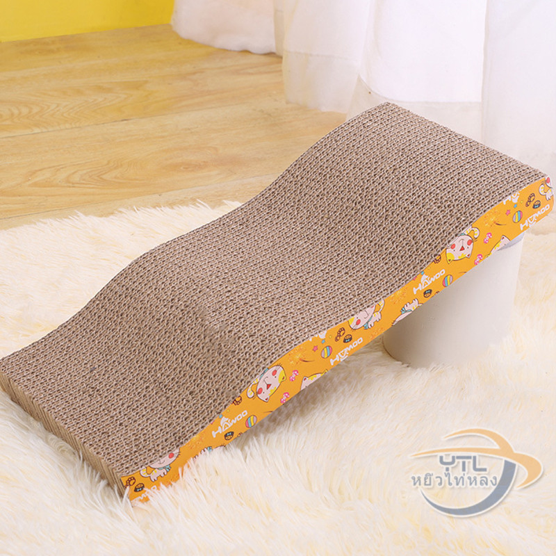 YTL โซฟาลับเล็บแมว ที่ลับเล็บแมว กระดาษลับเล็บแมวสุดคิ้ว ที่ลับเล็บแมวขนาดใหญ่ ของเล่นแมว กระดาษลูกฟูก แบบ 2 ด้าน - รูปที่ 6