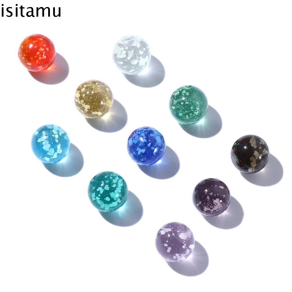 Isitaft Luminous Glass Ball ครีมคอนโซลเกม Marble เกม Bouncing ของเล่น Fish Tank Decor Marbles Pat ของเล่น 10 ชิ้นของเล่นเด็กตกแต่งบ้านหินอ่อนขนาดเล็ก
