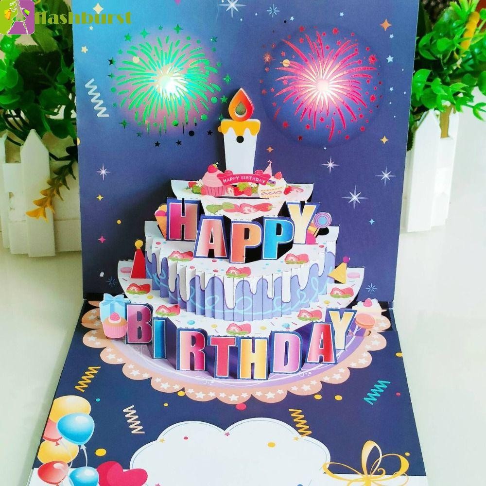แฟลชเบิร์ต การ์ดอวยพรป๊อปอัพ 3ง, ดนตรีและไฟดอกไม้ไฟผลการ์ดสุขสันต์วันเกิด, เทียน นํา เป่าได้ รูปแบบการ์ตูนการ์ดอวยพรครบรอบงานแต่ง