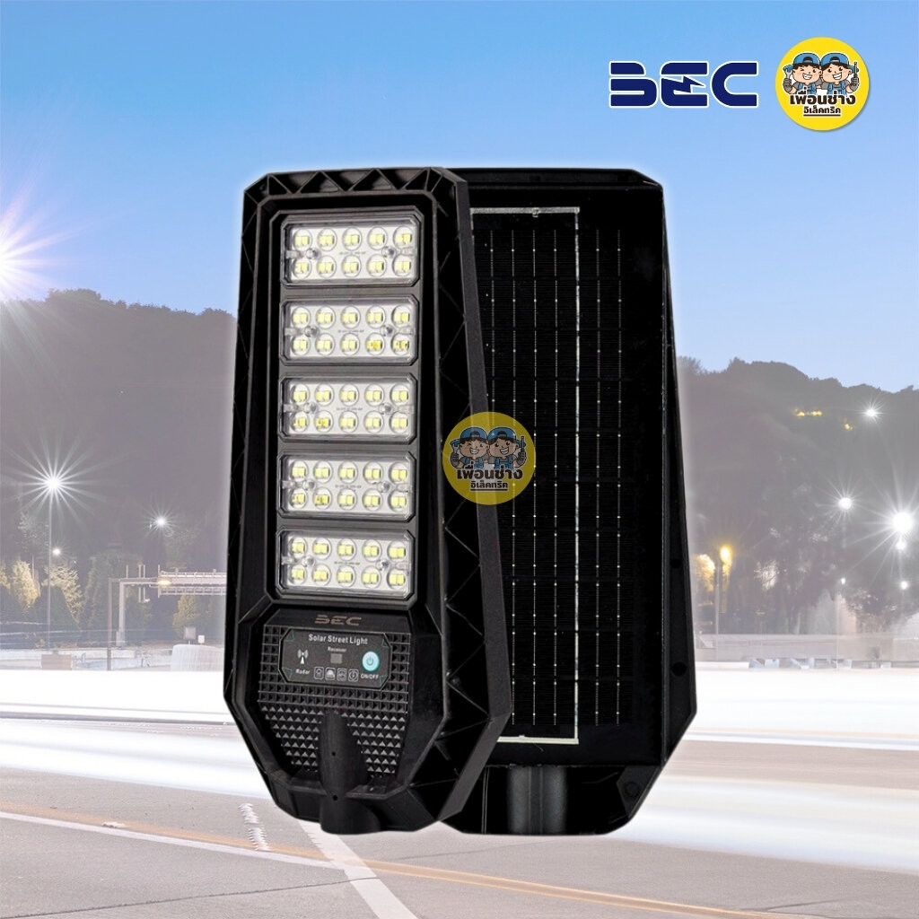 BEC โคมถนน LED โซล่าเซลล์ รุ่น OXFORD 100w แสงขาว 6500K Street light โคมไฟถนน - รูปที่ 2