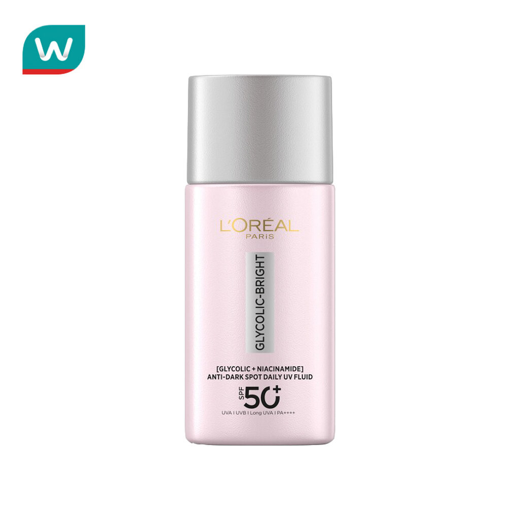 L'Oreal Paris ลอรีอัล ปารีส ยูวี ฟลูอิด ไกลโคลิค-ไบรท์ แอนไท-ดาร์ก สปอต เดลี่ เอสพีเอฟ 50+ 50 มล.