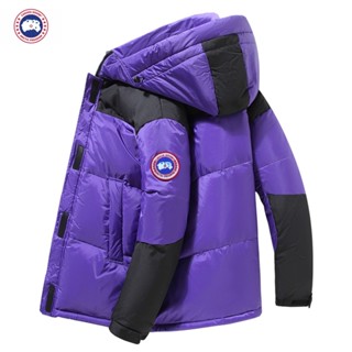 Canada Goose ของแท้ 100% เสื้อโค้ทกันลม มีฮู้ด ให้ความอบอุ่น หลายสี แฟชั่นฤดูหนาว สําหรับผู้ชาย