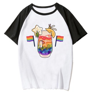 Lgbt Tee ผู้หญิง ฮาราจูกุ Y2K ฤดูร้อน ยอดนิยม เสื้อผ้าสตรีท