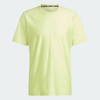 adidas เทรนนิง เสื้อยืด HIIT Workout 3-Stripes ผู้ชาย สีเขียว IJ9114