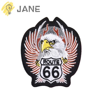 Jane แผ่นแพทช์ รูปนกอินทรีย์ ขนาดใหญ่ 4.4x3.7 นิ้ว 66 สําหรับเย็บติดเสื้อแจ็กเก็ต หมวก 2 ชิ้น