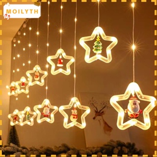 Moilyth สายไฟหิ่งห้อย LED 10 ดวง 3 ม. ชาร์จ USB สําหรับแขวนตกแต่งบ้าน เทศกาลคริสต์มาส