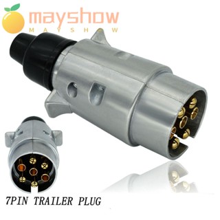 Mayshow อะแดปเตอร์ซ็อกเก็ตสายไฟ 12V 7Pin ทนทาน สําหรับรถพ่วง