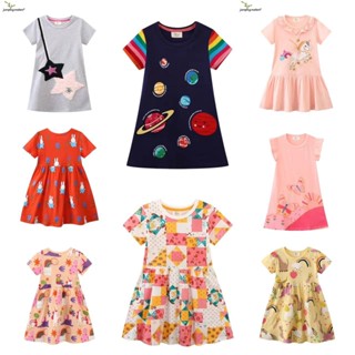 ชุดเดรส พิมพ์ลาย Peppa Pig สไตล์ตะวันตก แฟชั่นฤดูร้อน สําหรับเด็กผู้หญิง -ld84