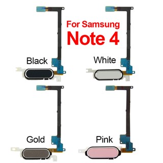 ปุ่มโฮม เซนเซอร์ลายนิ้วมือ แบบยืดหยุ่น สําหรับ Samsung Galaxy Note 4 SM-N910F N910G N910V N910A