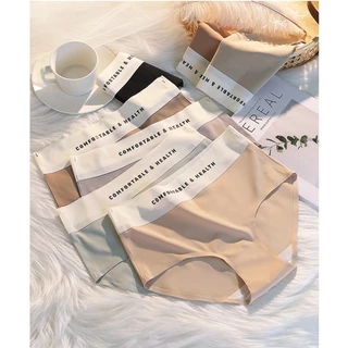 สินค้าพร้อมส่งจากไทย💥LoveIs Bra💥 (TL-N799) กางเกงในไร้ขอบแฟชั่นเกาหลี ขอบเอวแต่งลายสกรีนอักษร