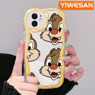 สําหรับ iPhone 11 11 Pro 11 Pro Max เคสการ์ตูนน่ารัก Dale ดีไซน์ใหม่ เนื้อครีม ขอบคลื่น กันกระแทก เคสโทรศัพท์ ซิลิโคนใส เคสนิ่ม