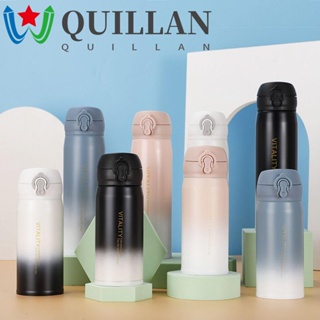 Quillan แก้วมักสุญญากาศ สเตนเลส มีฉนวนกันความร้อน และความเย็น ลายน่ารัก สําหรับใส่ชา กาแฟ น้ําร้อน เย็น ของขวัญ เดินทาง