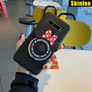 เคสโทรศัพท์มือถือ ซิลิโคนนิ่ม พร้อมกระจกขาตั้ง สําหรับ LG V60 V50 ThinQ LG V50 V60 ThinQ