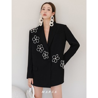 MANSA Black Floral Blazer เสื้อสูท สูทผู้หญิง เสื้อโค้ท